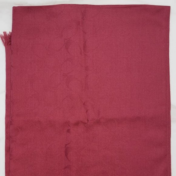 COACH RED SIGNATURE C WRAP/WOOL & SILK - Picture 3 of 3